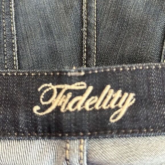Fidelity Denim Belladonna Jeans Womens 32 Mid Rise Dark Wash Denim Jason Trotzuk - Picture 7 of 12